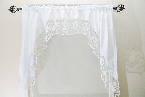 Heirloom Tuscany Lace Windows Curtain Swag 35"x38" (pair) - Click Image to Close